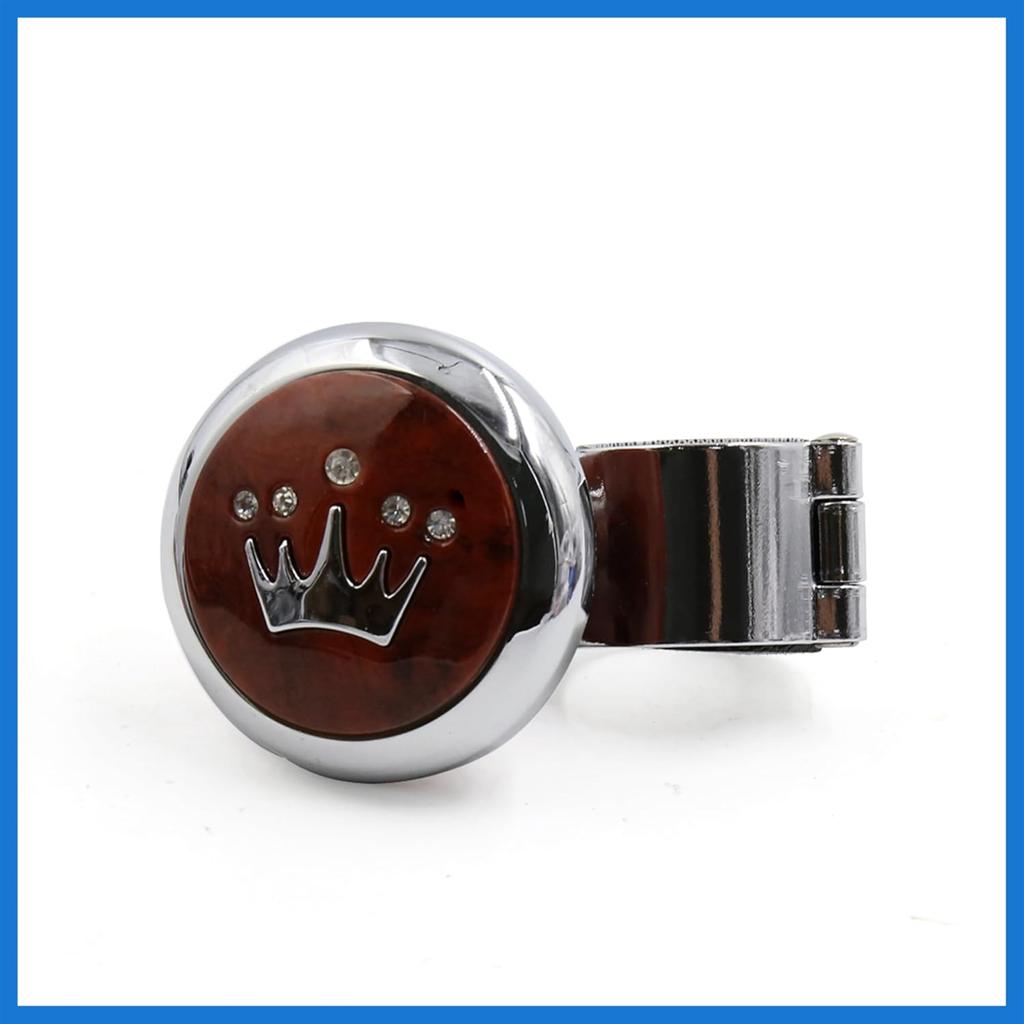 Brown Crown Pattern Design Steering Wheel Knob Power Handle for Auto Car Auto Accessories