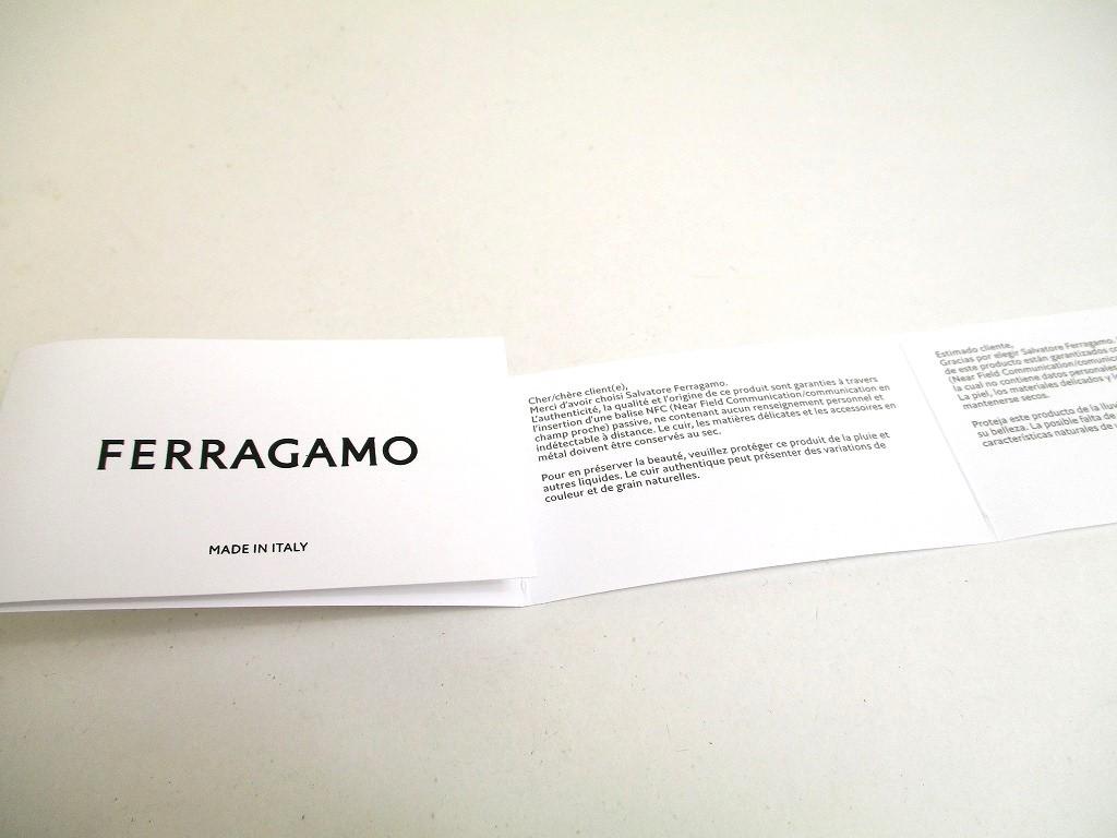 Аутентичная визитница из серебристо-черной кожи с логотипом Salvatore Ferragamo #a543 восстановленная