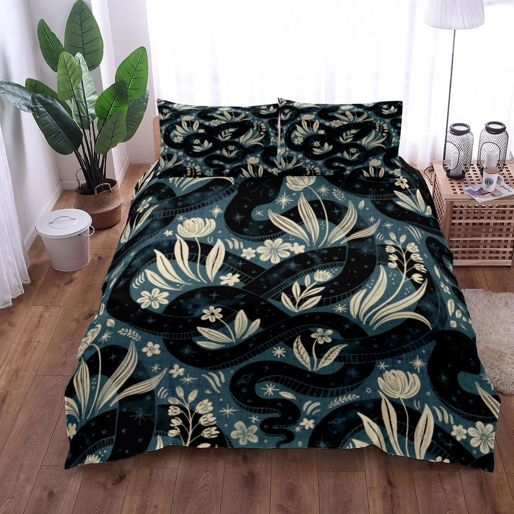 Olive Garden N Serpent Mystery Duvet Cover Set King Queen Double Full Twin Single Size Bed Set