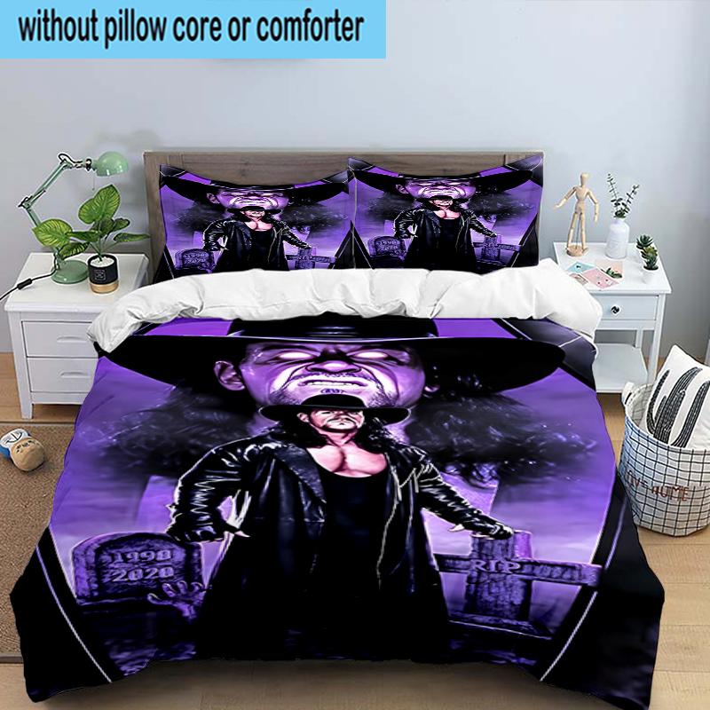 3PCS Moonlit Graveyard Undertaker Bedding Set,Including 1pc Duvet Cover And 2pcs Pillowcases Perfect for Bedroom, Dormitory, Fan Christmas gift