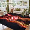 Crystal Velvet Square Rug Custom NameSheffield United FC Pattern Non Slip Home Floor Decor Rug