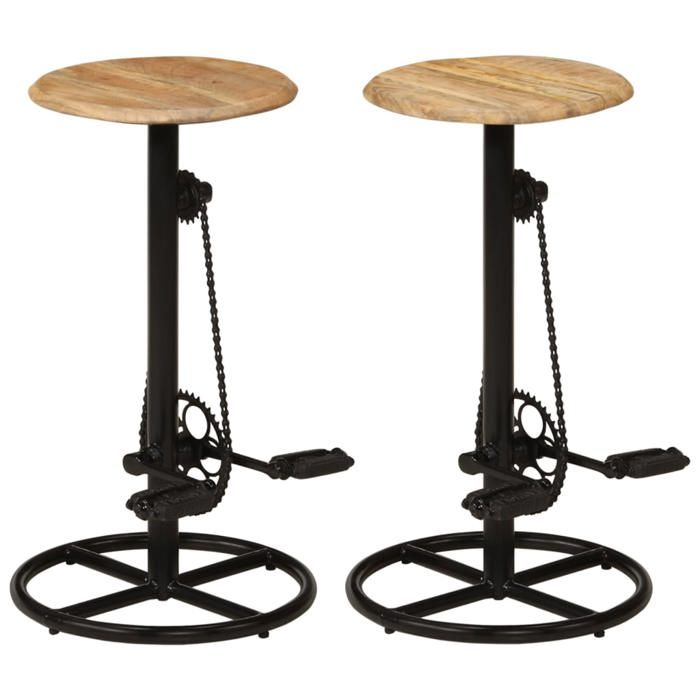 Maison Exclusive - Chaises de bar lot de 2 bois de manguier solide