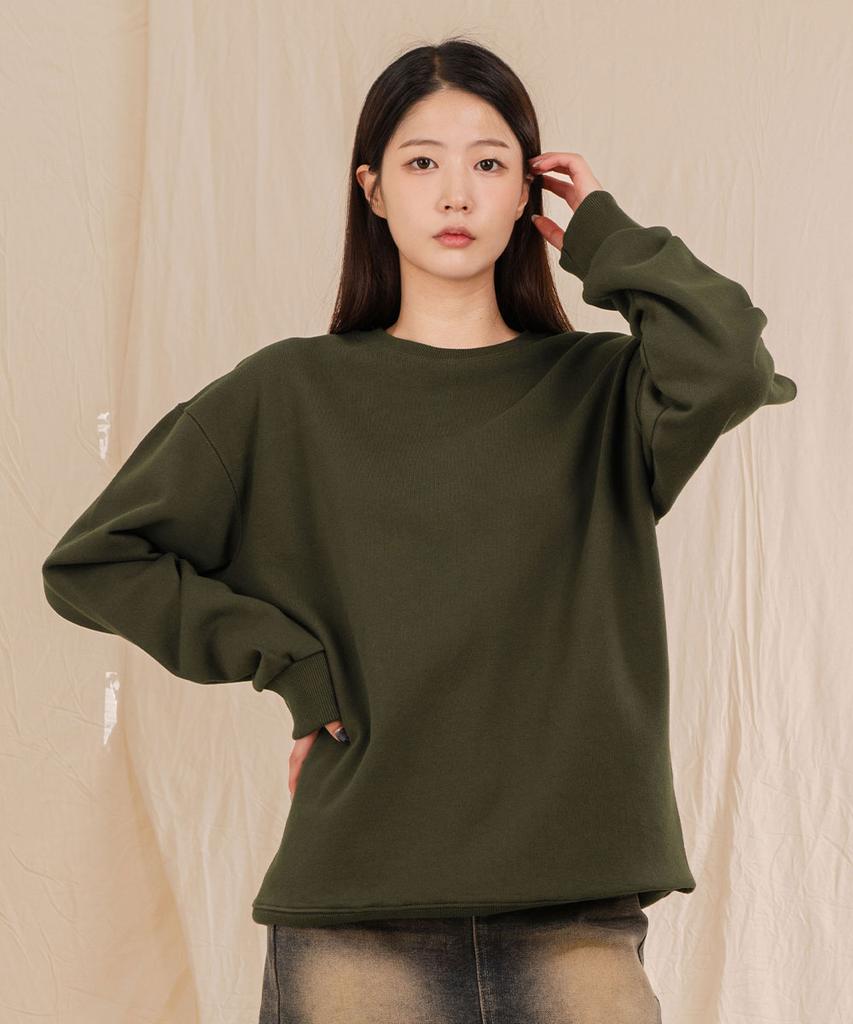 Худи Ellamo Terry Basic Plain Oversized [Хаки]