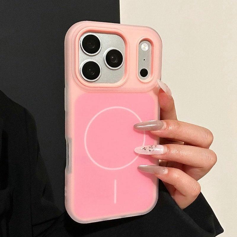 Luxury Magnetic Candy Jelly Color Phone Case For 11 12 13 14 15 16 17 Pro Max Plus Magsafe Bumper Matte Back Cases Cover