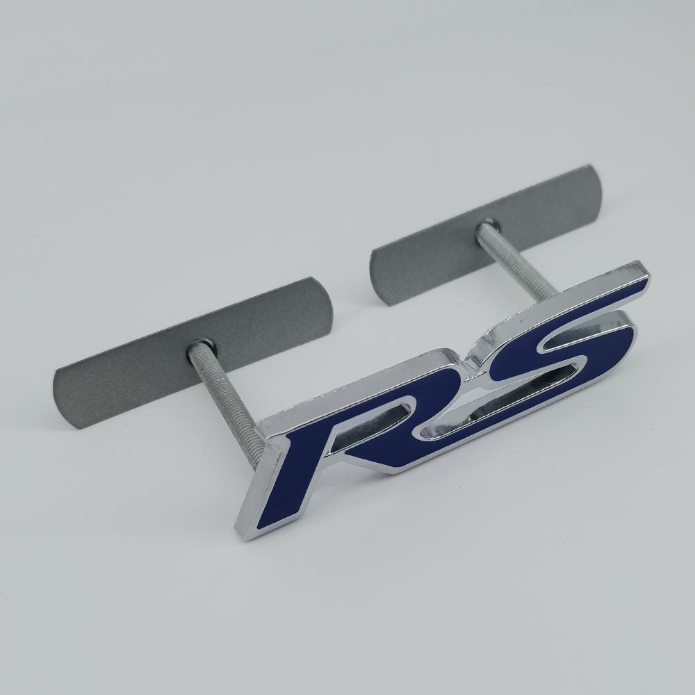 3D Metal Logo RS Emblem Letters Car Front Grille Badge Rear Trunk Sticker For Honda Civic City Fit Shuttle Jazz Car Acceessories