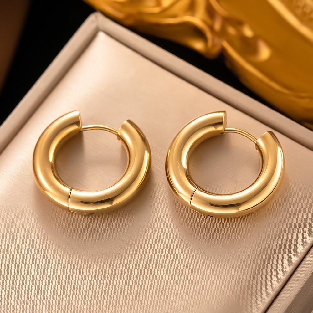 Серьги из нержавеющей стали 316L для женщин Винтажные Хип-хоп Кольца Трендовые Невыцветающие Серьги Высокое Качество Девочка