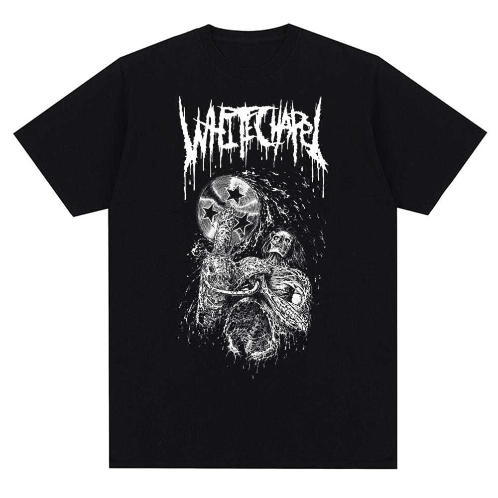 Мужская футболка, одежда унисекс Whitechapel Deathcore Band, принтованные футболки, повседневные топы с коротким рукавом, модные футболки больших размеров