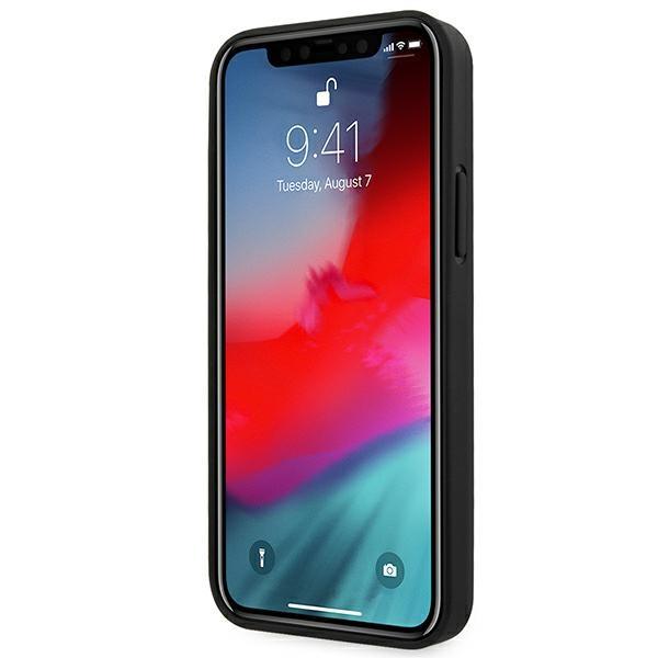 Etui do iPhone 12 Pro Max BMW Hardcase Skórzane Perforowane Czarne