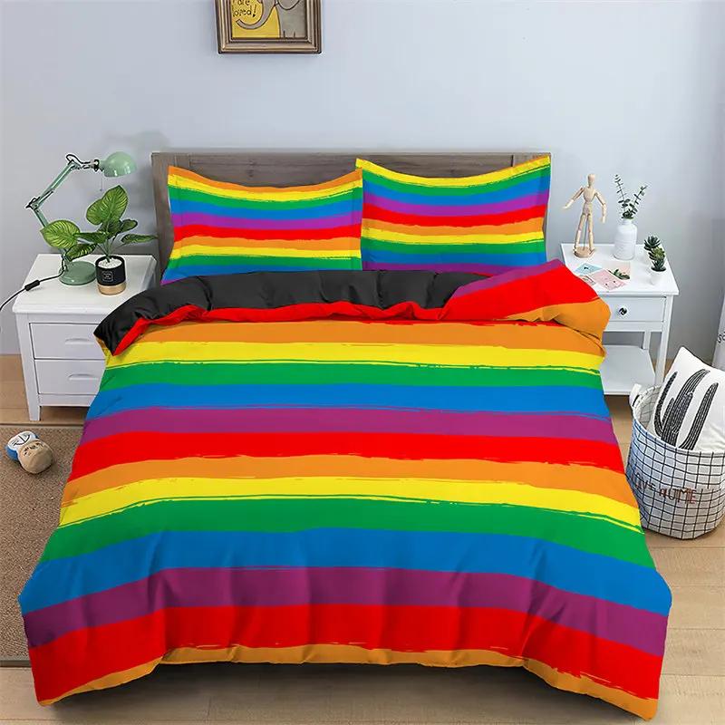 Geometric Duvet Cover Microfiber King Queen Full Twin Bedding Set For Kids Teen Adult Bedroom Decor Abstract Pattern Quilt Cover