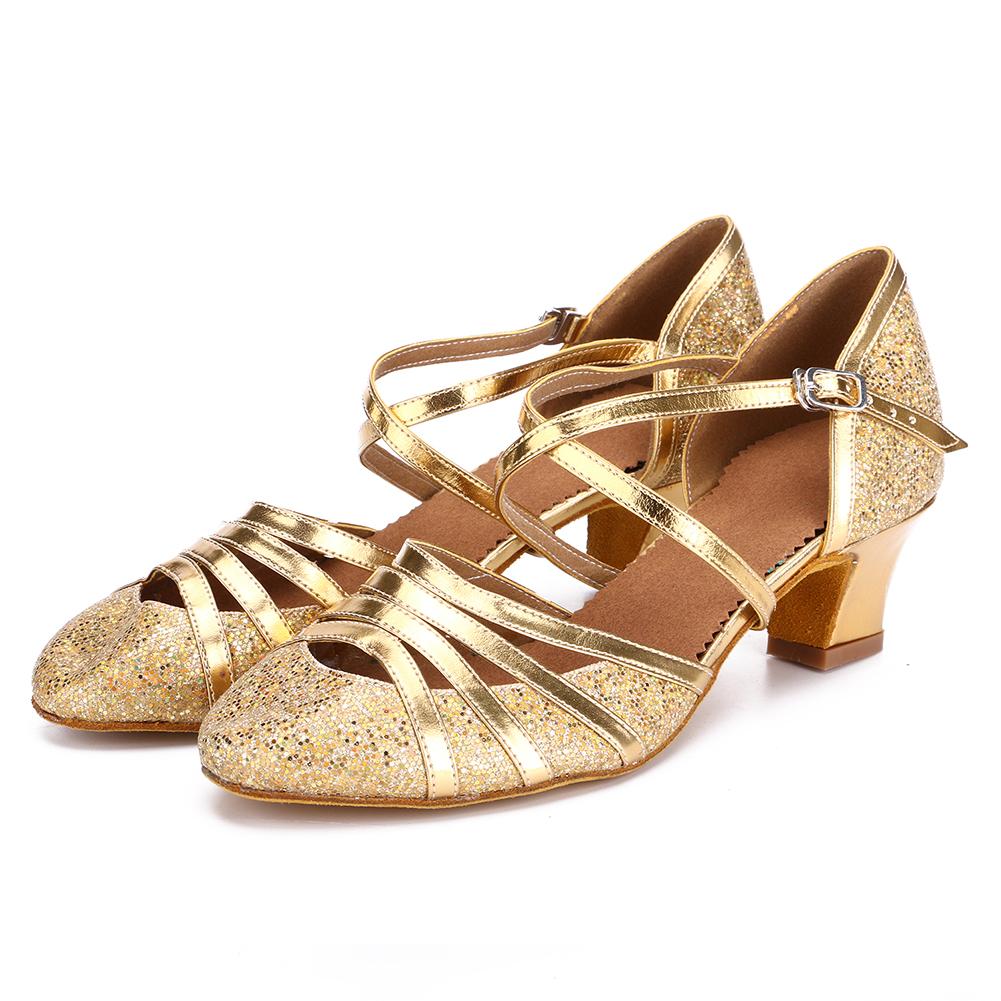 Fashion Women Latin Dance Shoes Waltz Tango Salsa Modern International Standard Dance Shoes Low Heel 4cm Soft Sole Indoor