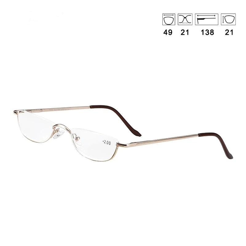 Sighttoo Half Rim Women Reading Glasses Eyeglasses Ultralight Clear Presbyopic Glasses Portable Gift Eyeglasses Frame For Men +2