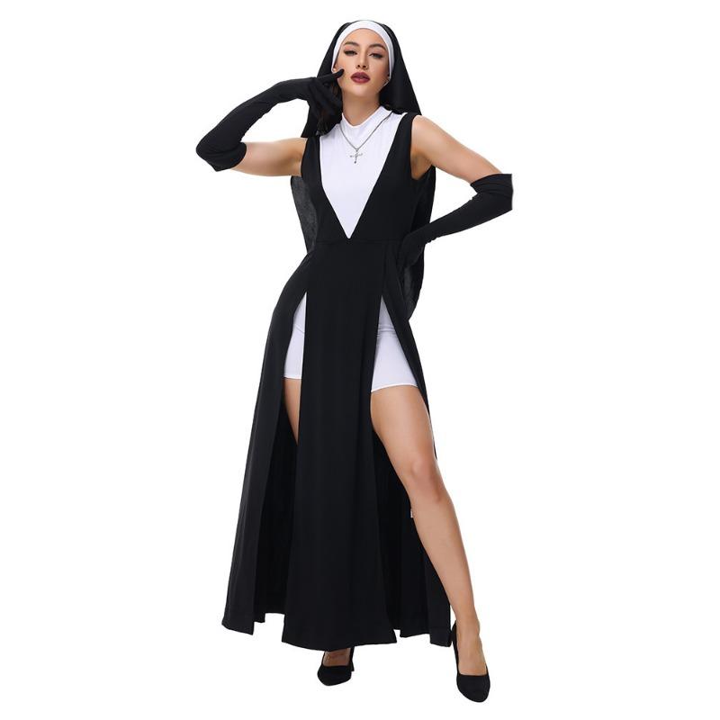 Halloween Adult Costume Cosplay Easter Nun Convent Virgin Dress Sexy Uniform