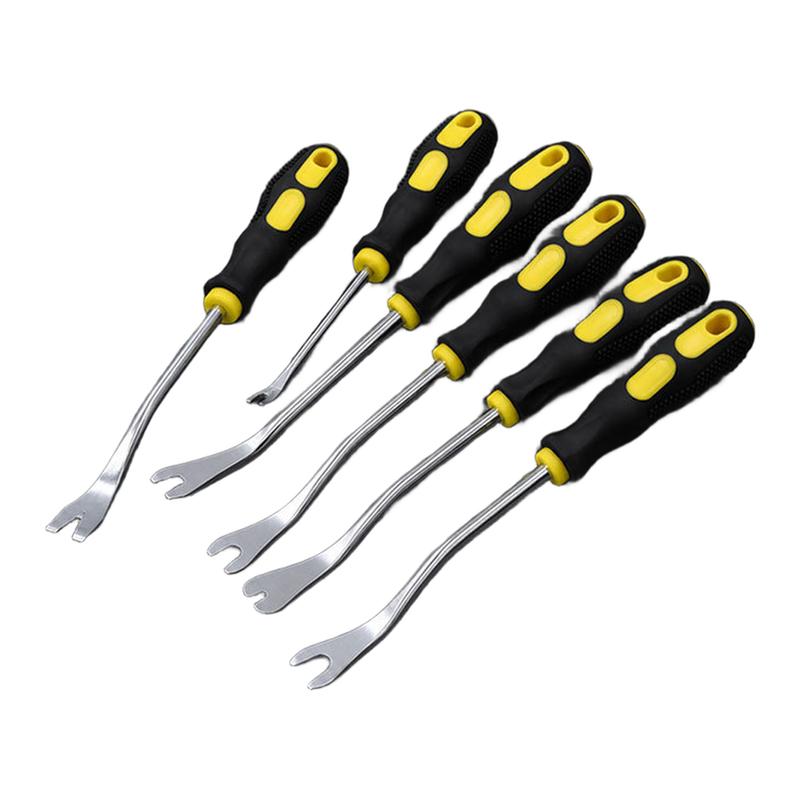 6pcs Car Panel Clip Remover Tool Set For Auto Interior Trim Door Moldings Fastener Upholstery Audio tallation Repair Kit