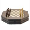 Восьмиугольный Деревянный Набор для Шахмат Роскошные Профессиональные Настольные Игры для Детей Ручной Работы Магнитные Шахматные Фигуры Семейное Украшение Подарки
