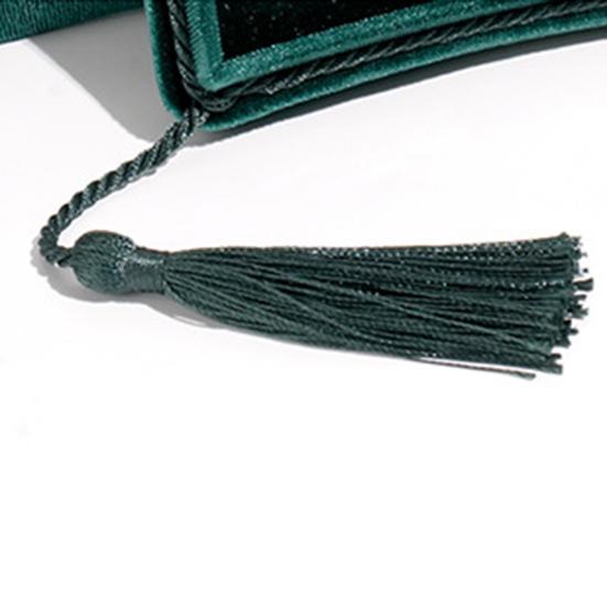 Бархатная шкатулка для украшений Маленький дорожный футляр для украшений с кисточкой Женский портативный органайзер для украшений для колец, браслетов, серег