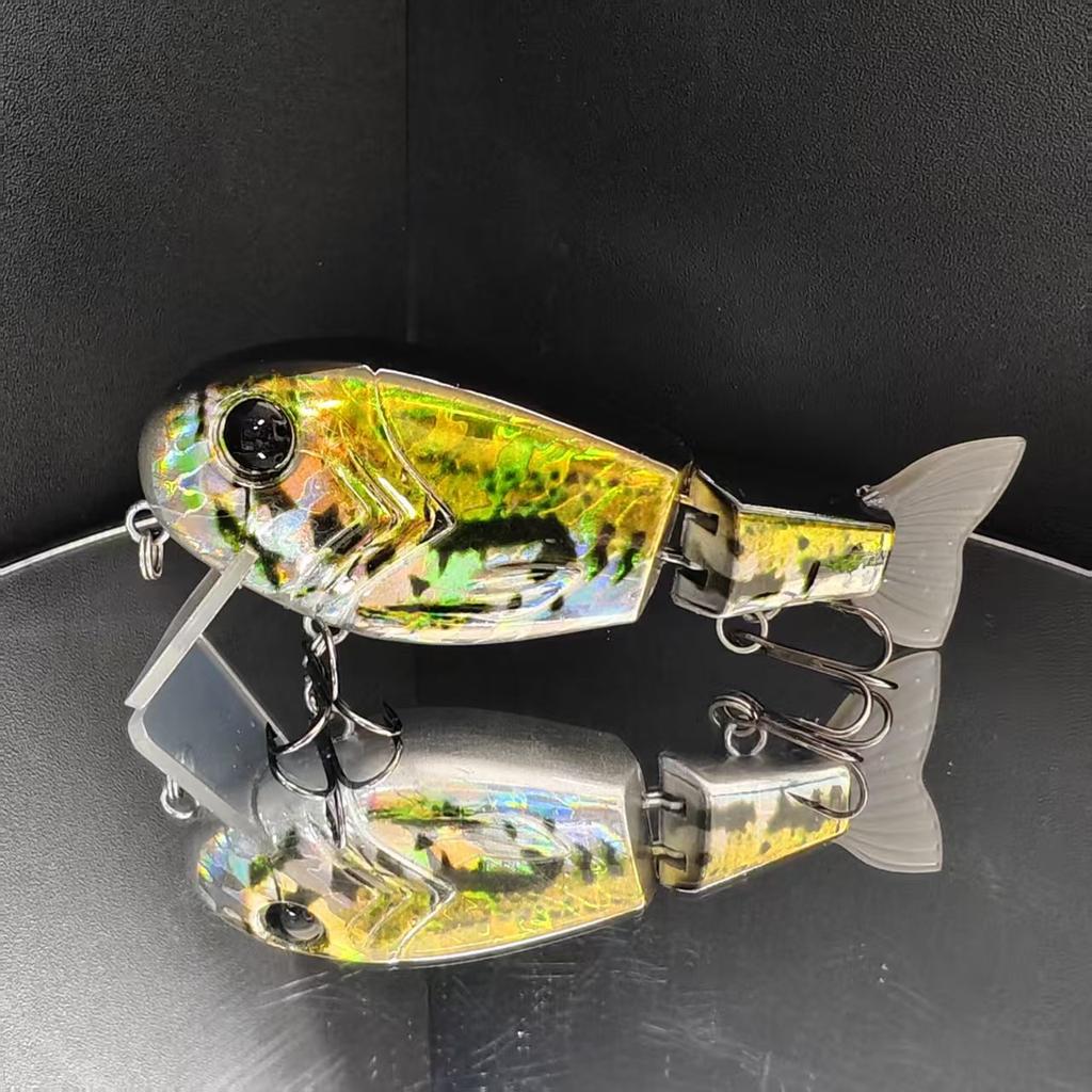 Two-Section Lifelike Fishing Lure with PVC Soft Tail 10cm 29.5g - Freshwater & Saltwater Bass Pike Fishing Bait
