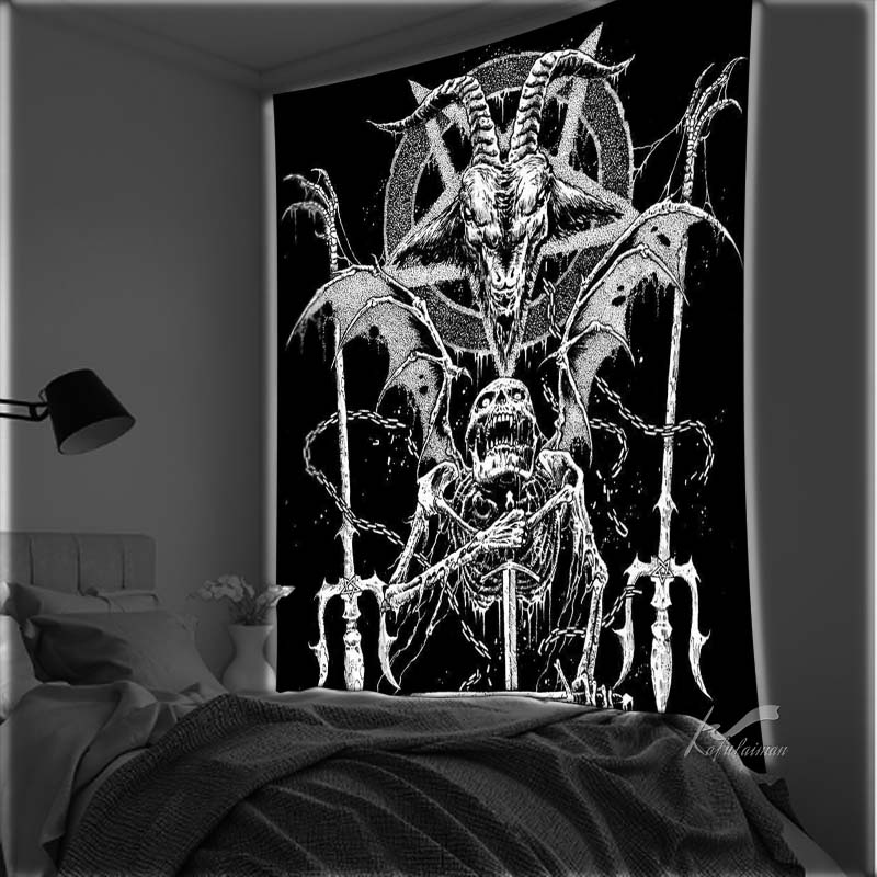 Череп Смерти Wall Art Спальня Гостиная Сатана Гобелен Череп Корабль Смерти Домашний Декор Подарки