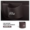 Car Door Leather Trash Can Auto Hanging Rubbish Storage Bag For Ford mk2 mk3 Ranger Mondeo mk4 S-MAX Kuga Mustang Fusion