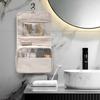 Подвесная дорожная косметичка - Складная водонепроницаемая сумка для хранения с влажным и сухим отделениями, крючок для душа, большой объем хранения