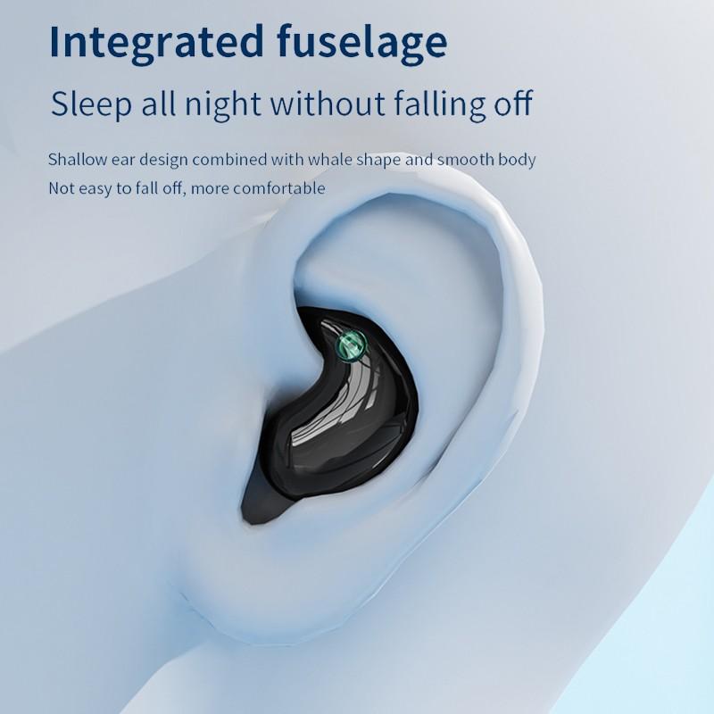 M16 Эргономичные невидимые наушники Беспроводная Bluetooth-гарнитура Светодиодный дисплей Наушники с шумоподавлением Наушники для сна