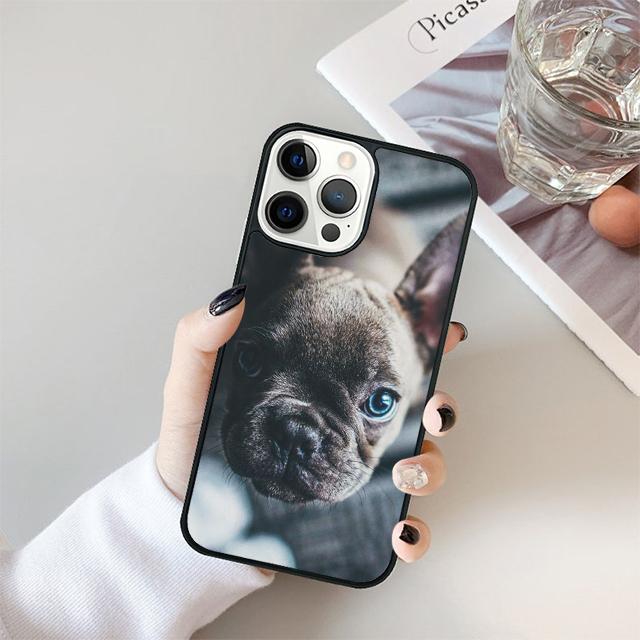 Cute Puppy French Bulldog dog Phone Case Cover For iPhone 17 Air 15 16 Pro Max 14 13 12 11 Pro Max Plus Coque