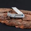 Damascus Steel Titanium Handle Keychain Mini EDC Portable Folding Pocket Knife Camping Survival