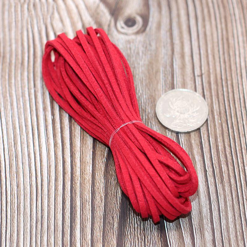 5M Длинный Кожаный Шнурок Плоский Искусственный Замшевый Шнур Нить DIY Браслет Фурнитура Веревка Шнур Изготовление Ювелирных Изделий Толщина 3мм Принадлежности