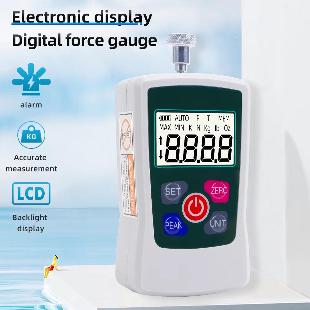 500N Digital Dynamometer Force Gauge Portable Pull Tester LCD Electronic Dynamometer Digital Display Push-pull Force Meter