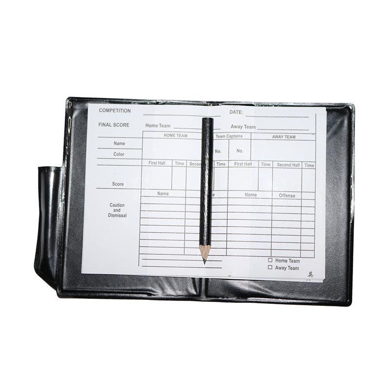 Fluorescent Red & Yellow Card Set with Leather Case for Referees