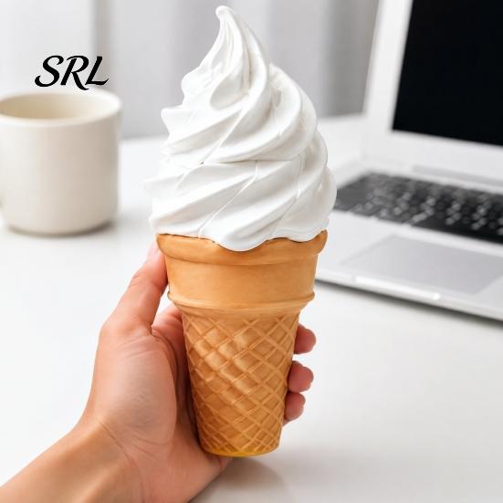 Adults Ice Cream Toy Retractable Longsword Toy, Twisting Slippery Cone Plastic Spiral Rotating Fidget for Kids Desk Gadgets