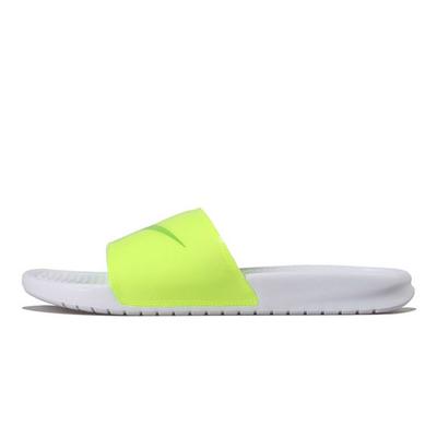 Benassi JDI Print Повседневные Удобные Резиновая Подошва Нескользящие Шлепанцы Мужская Обувь Флуоресцентно-Желтый CI5927-771