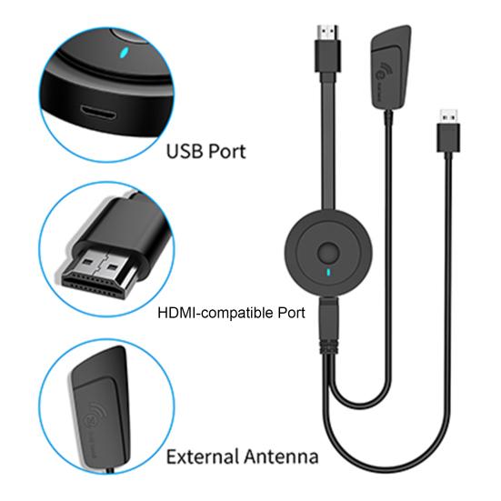 Беспроводной Wi-Fi дисплей, ТВ-приемник, двухчастотный Wi-Fi 1080P, совместимый с HDMI TV Stick Airplay Monitor