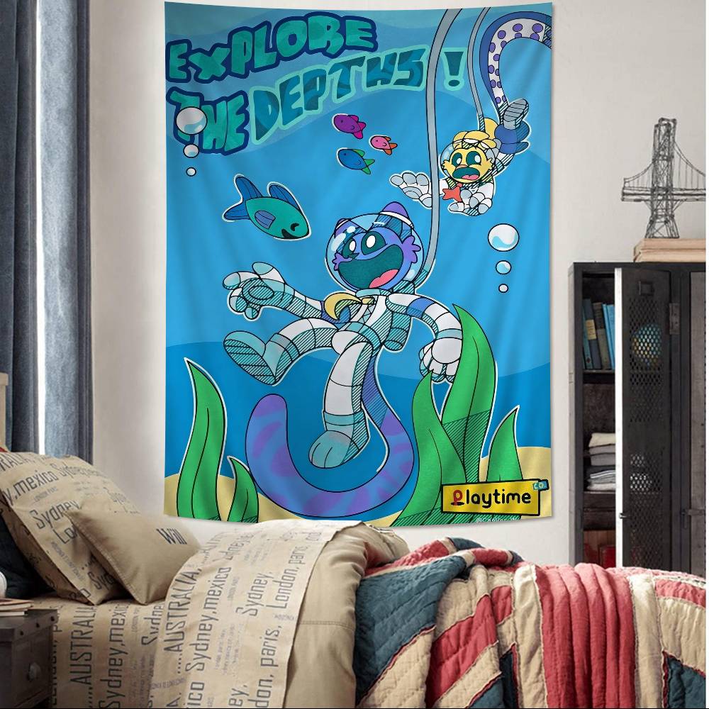 CCritters CCATNAP DDOGDAY Cartoon Tapestry for Living Room Home Dorm Decor INS Home Decor