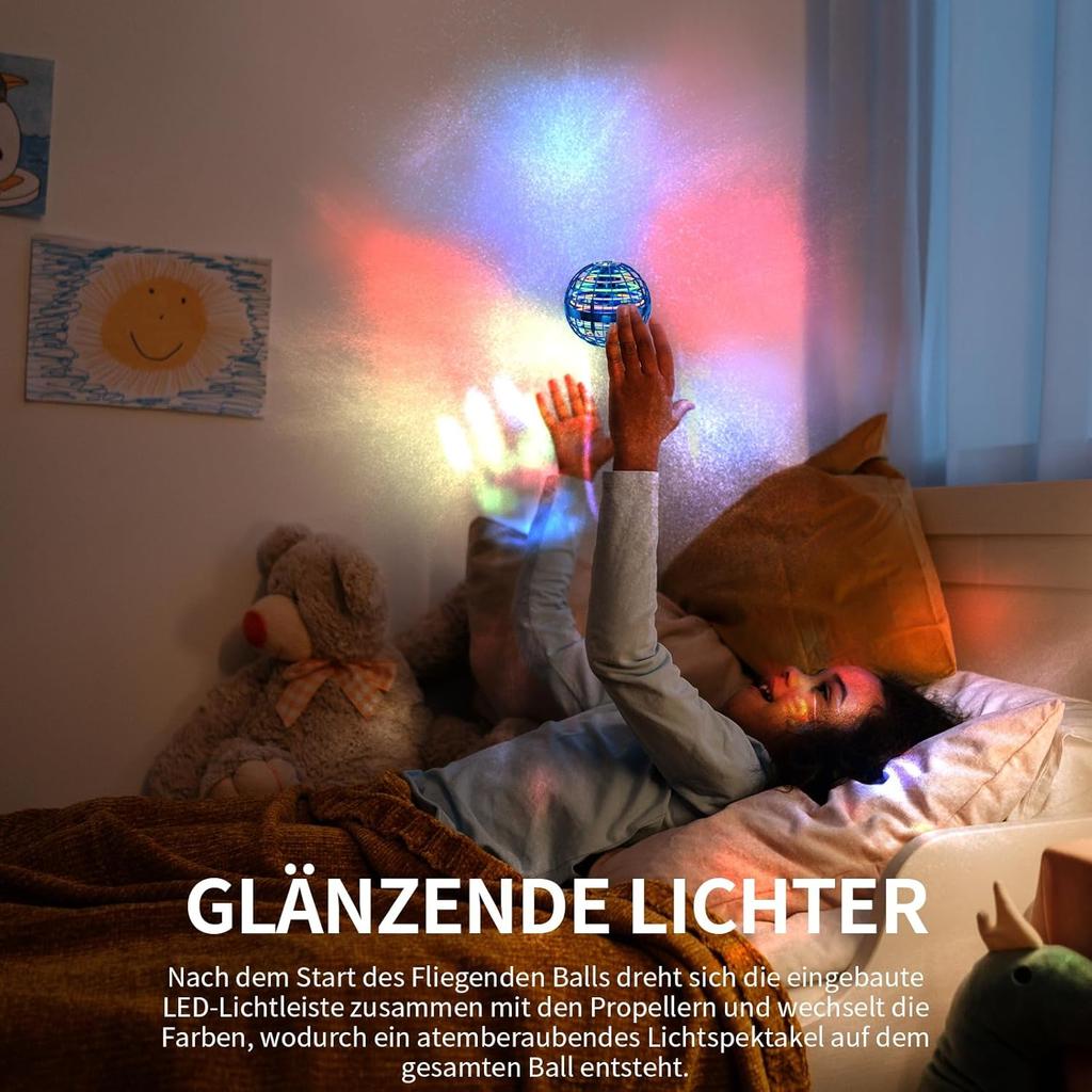 Ivtivfu Flying Ball Toy, LED Flying Spinner, Magic Hover Magic Ball, Boomerang Drone Toys For, Gift for Children from 6, 7, 8, 9, 10, 12 Years