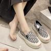 2025 New Women's Shoes One-pedal Flat-soled Single Shoes Cloth Shoes Fashion Casual Canvas Shoes