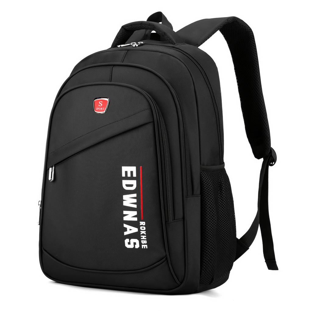 Printed Simple Letter Backpack With Large Capacity For Men Business Computer Bag