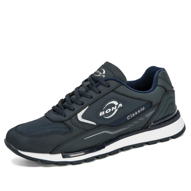 BONA Новые дизайнерские модные кроссовки из нубука, мужская уличная повседневная обувь, мужская обувь