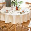 Waterproof Round Table Cloth Pastoral PVC Plastic Kitchen Tablecloth Oilproof Antifouling Cover Dining Table Cloth Decorate
