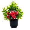 Artificial Potted Plants, Artificial Plastic Eucalyptus Plants Small Indoor Potted Houseplants, Small Faux Plants for Home Decor