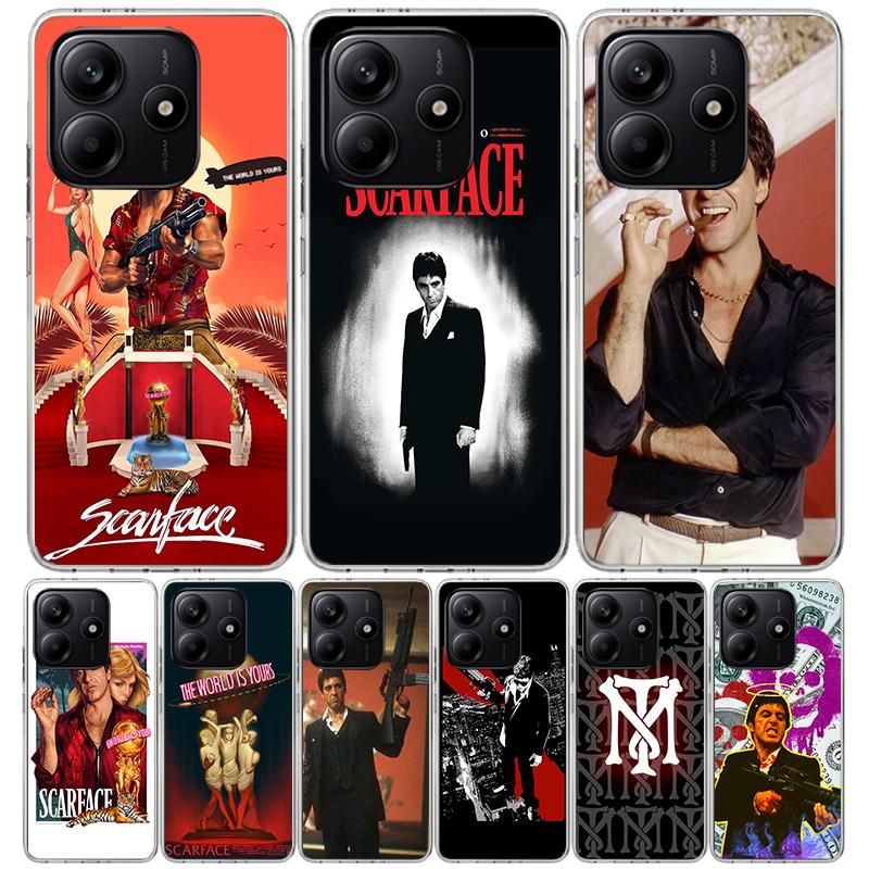 Scarface 1983 Film Al Pacino Movie Case Phone Cover for Xiaomi Redmi Note 14 13 12S 12 11S 11 11T 11E 10S 10 Pro Plus 9 9S 5G +