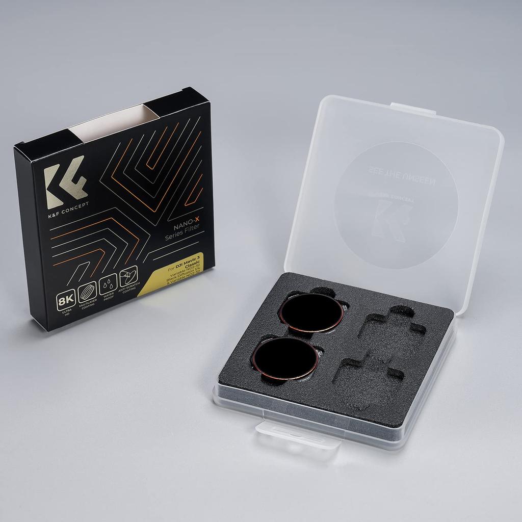 Концепт Фильтр Черная Дымка для DJI MAVIC 3 AGC Оптический Нано и K&F ND2-32 + 1/4" и ND2-32 Классический, Стекло, 28-слойное Покрытие, Водоотталкивающее,