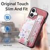 RFID Blocking Zippered Wallet Phone Case with Card Slot & Stand for iPhone Samsung Xiaomi Google Magnetic Car Mount Stylish Floral Print Phone Cover