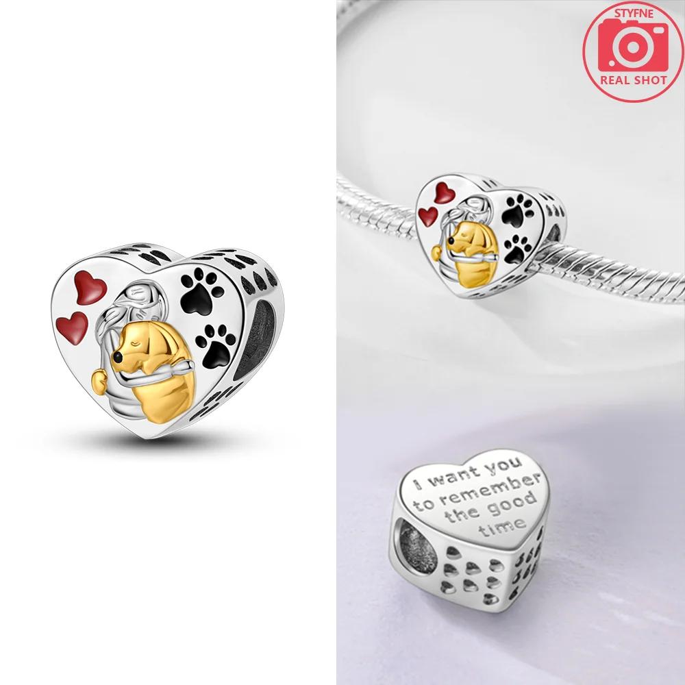 Шармы Бусины Животные Оригинальная Медная Серия Собака Кошка Домашние Животные Подходят для Браслета Сделай Сам Милые Подвески Для Женщин Модная Бижутерия Подарок