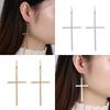 Women Hip Hop Jewelry Long Earrings Dangle Drop Big Cross Ear Stud