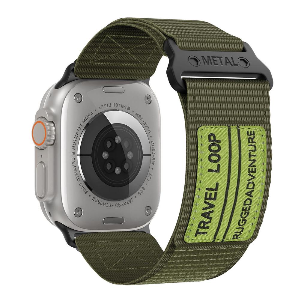 Cross-border Suitable Finely Woven Nylon Trail Strap for Apple Watch Series 8/7 S11 ULTRAL Modified Version.