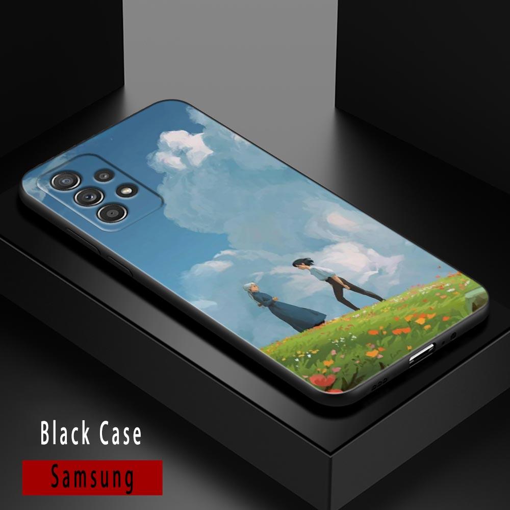 Чехол для телефона Samsung Galaxy A72 A52 A53 A71 A91 A51 A42 A41 Note 20 Ultra 8 9 10 Plus 5G Чехол Аниме Ходячий замок Хаула