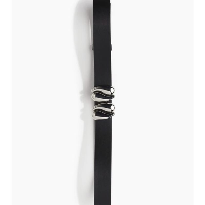 H&M Metal Detail Belt Black 1249453001