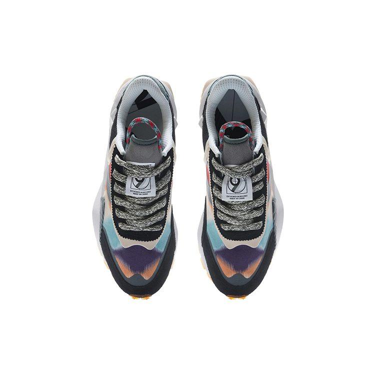 Li Ning Квадратная амортизация Нескользящие Износостойкие Дышащие Низкие Беговые Кроссовки Мужские Грозовой Серый AGCR047-7