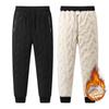 Зимние повседневные спортивные штаны на флисовой подкладке с карманами на молнии, теплые и универсальные для пар