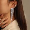 1 пара сережек-капель, многослойные кисточки, стразы, ювелирные изделия, сверкающий темперамент, висячие серьги для банкета